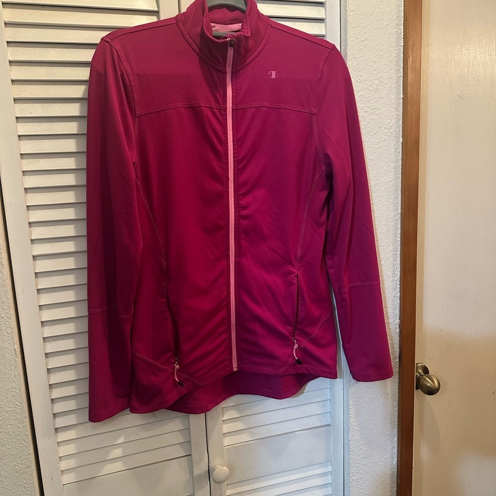 Champion Pink Ski Jacket with Stand-Up Collar